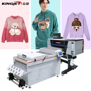 Otomatis langsung ke Transfer Pet film impresora t shirt tekstil 60cm A3 30cm Dual I3200 dtf Inkjet printer untuk T-shirt