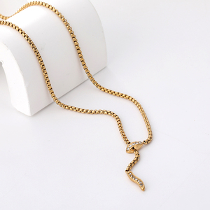 Collier pendentif personnalisé en acier inoxydable tendance plaqué argent/or pour femmes et hommes - Product Image 4