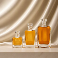 Bouteilles en verre Super Flint de style carré plat pour Vodka, Whisky et Spiritueux – Formats 50ml, 100ml, 500ml, 700ml, 750ml – Modèle Long Island