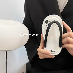 Chrome sở thích Niche cá tính độc đáo dễ thương hài hước Dép táo 16 15 14 cộng với điện thoại di động Trường hợp iPhone 11 12 13 Pro Max XR trường hợp - Product Image 1