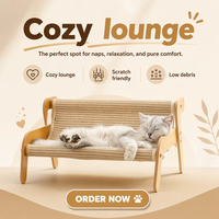 Lit-griffoir pour chat en sisal, mignon, moderne et durable, avec affûtage des griffes intégré, sans peluches, utilisable toute l'année