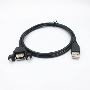 Usb Extension Cable With <b>Screw</b> Holes For Panel Mounting M3 6mm 8mm 10mm <b>Copper</b> Core Data Transfer Cable - Product Image 1