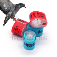 GSF Factory GSF-iComring -AP1205 Noyau en plastique avec manteau en plastique Anneau 8mm Belgique Anneau peut mettre des puces électroniques Anneau Oiseau Finch