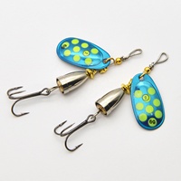 Leurre de pêche Spinner Spoon avec hameçon triple, appât dur à paillettes métalliques pour la truite, le bar et la perche, matériel de pêche en eau douce et salée