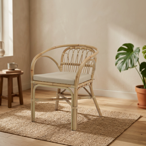 Dolvio Modern Rattan <b>Armchair</b>-Comfortable Stylish Design for Living Room Apartment Hotel Use Handwoven Durable High Quality - Product Image 3
