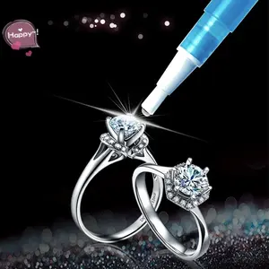 Natural Jewelry Cleaner Cleaning Kit Pen Diamond Dazzle Stick Cleaner Diamond Pen for Moissanite Zirconia Ring Jewelry Watch