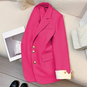 WY82203 Neuer Modischer Bürodamen-Mantel Langarm mit Knöpfen und Taschen Übergröße Frühling Herbst Damen <span class=keywords><strong>Blazer</strong></span> Mantel - Product Image 5