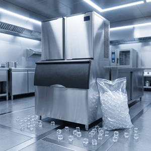 NES-750C-8 Commercial Custom <b>Ice</b> Cube Water Cooled <b>Ice</b> Making Machine 2 Compressors <b>Ice</b> Bag 750kg Big <b>Ice</b> <b>Maker</b> - Product Image 1