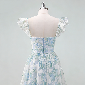 Abito Estivo Floreale da <span class=keywords><strong>Donna</strong></span> - Senza Maniche, Stile a Trapezio Plissettato, <span class=keywords><strong>Abbigliamento</strong></span> Casual Fluido per Ospiti di <span class=keywords><strong>Matrimonio</strong></span> - Product Image 5