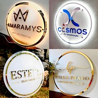 Enseigne LED personnalisée pour salon de beauté, en acrylique et acier inoxydable, étanche IP65, avec transformateur, pour intérieur, bureau, réception