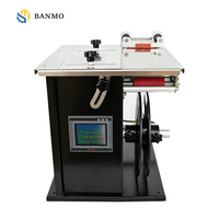 Machine d'étiquetage semi-automatique BANMO pour boîtes suspendues, étiqueteuse de bureau pour surfaces planes, pour boîtes de café filtre, cosmétiques, boîtes en papier, 220V