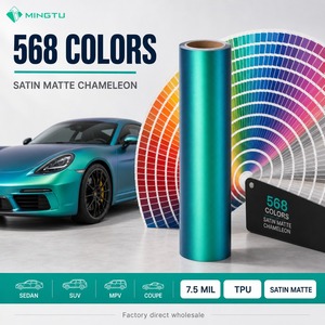 Film PPF TPU 7,5 mil, 568 couleurs, noir mat satiné, gris argenté, rouge caméléon, film de changement de couleur, vinyle auto-cicatrisant pour covering automobile - Product Image 1