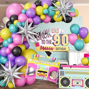 JYAO 121 piezas Rock Music Explosion Star Balloon Set para decoración de fiestas