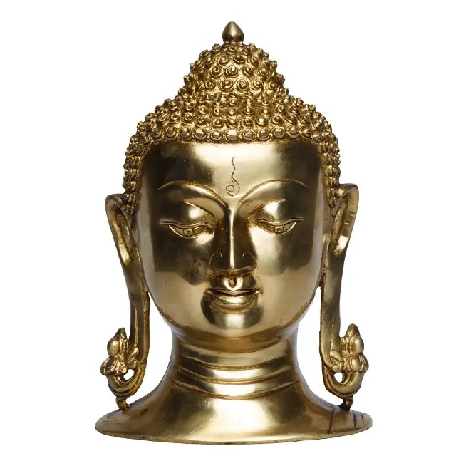 Buddha Head Statue Brass Made| Green Tara Brass Statue To Decorate A Room Or Office Environment