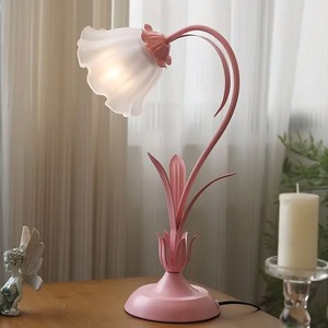 French Romantic Flower Desk Lamp Retro Atmosphere Sense Bedside <b>Table</b> <b>Lights</b> Cream Style Pastoral Country for Home Bedroom - Product Image 4