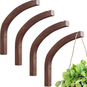 Wooden Hanging Shelf Wall Mounted <b>Plant</b> Hook For Indoor Flower <b>Pot</b> Decorative Rack Living Room Use Durable Wood Material - Product Image 1