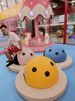 Manège Rotatif Manuel Thème Coccinelle Moetry, Équipement de Jeu Intérieur, Jeux pour Tout-Petits pour Centre de Jeux et Crèche