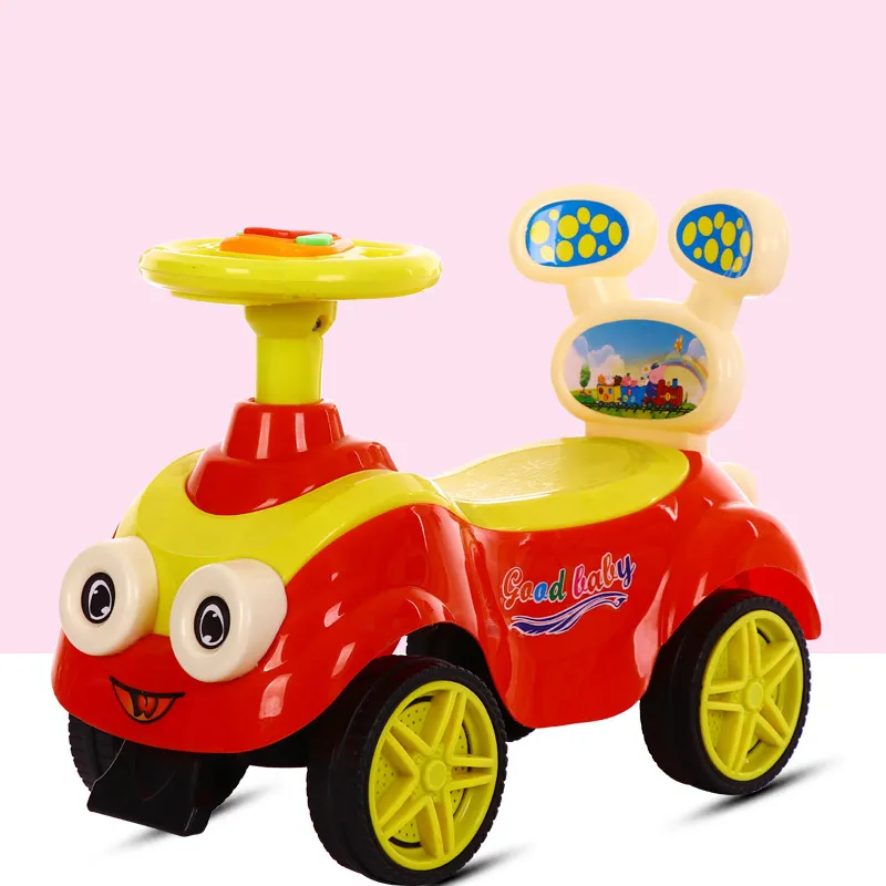 Carro balanço de bebê clássico, fácil de jogar, carro/crianças yo-yo, boneca, carro/passeio ao ar livre, crianças, 2022, carro escorregador com luzes de música
