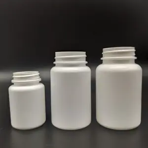 White Vitaminカプセルプラスチックピル75ミリリットル100ミリリットル120ミリリットル150ミリリットル500ミリリットルpharm健康食品医薬品医療使用HDPEボトル