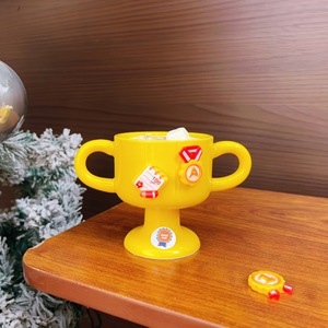 Copa de trofeo de cerámica creativa, 160ml, pegatina DIY, botella de agua para niños, regalo de cumpleaños - Product Image 4