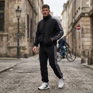 Produttore di Tute in Velluto Personalizzate, Abbigliamento Invernale da Uomo, Set Sportivo con Zip - Product Image 1