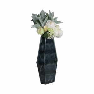 Vaso decorativo in ceramica a forma geometrica sfaccettata per la casa, soggiorno, camera da letto. - Product Image 2