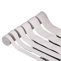 Vente en gros de bande élastique en tricot plat en 15mm 20mm 25mm 30mm 40mm et 50mm noir et blanc