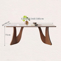 Ensemble Table et Chaises de Salle à Manger Personnalisable Moderne de Haute Qualité en Ardoise et Bois Massif, Rond, pour 4 à 8 Personnes, Meubles de Cuisine et Salle à Manger