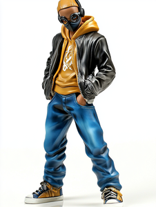 Phim hoạt hình nhựa B-Boy hành động nhân vật <span class=keywords><strong>rap</strong></span> Boy figurine - Product Image 3