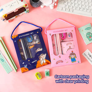 Set de Papelería Macaron Estilo Caricatura de 6 Piezas <span class=keywords><strong>al</strong></span> <span class=keywords><strong>Por</strong></span> <span class=keywords><strong>Mayor</strong></span> Set de Regalo de Papelería con Lápiz, Goma de Borrar y Sacapuntas para la Escuela - Product Image 4