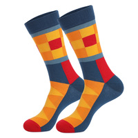 Chaussettes de bureau en coton à rayures colorées et à motifs pour hommes, grande taille, robes formelles pour le bureau