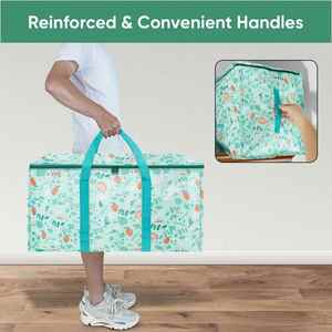 2 <b>Pack</b> 57 Gallon Extra <b>Large</b> Moving Bags XXL Heavy Duty Storage Bag with Strong Zipper Handle Jumbo Big Tote <b>Box</b> - Product Image 4