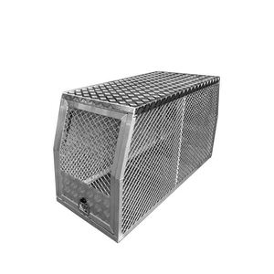 De aluminio de la caja de perro doble de aluminio de camión de transporte perro de caza caja de caja con de almacenamiento superior