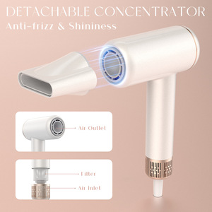 ไดร์เป่าผม 1500W-1999W มอเตอร์ไร้แปรงถ่าน DC ประจุลบ อุณหภูมิคงที่ ความเร็วสูง สำหรับใช้ในบ้าน สีขาว รุ่น HD-7077 - Product Image 3