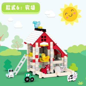 Juguetes de Madera Bloques Construir <span class=keywords><strong>Casa</strong></span> <span class=keywords><strong>Arquitecto</strong></span> Niños Rompecabezas Educativo Regalo - Product Image 3