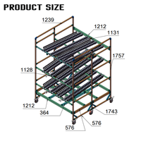 Étagère de manutention AGV en aluminium sur mesure, système de rayonnage à rouleaux ESD, étagère de production FIFO (First In First Out)