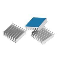 Radiateur de refroidissement en aluminium multi-échelles, pour puce électronique IC Raspberry Pi, avec bande conductrice thermique, 1/10 pièces