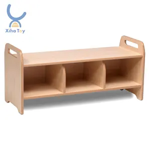 Comfortable Wooden Cabinets for Kids in Nursery Kindergarten Creating Cozy Functional Storage Area Furniture Daycare