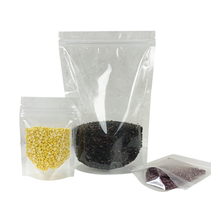 Sacs en plastique transparents à fermeture éclair, imprimés sur mesure, avec logo personnalisé, de qualité alimentaire, pour l'emballage d'aliments pour animaux et de chips. - Product Image 1