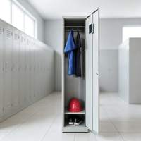 Casier métallique à une porte avec serrure à clé, couleur personnalisable pour chambre, école, bureau