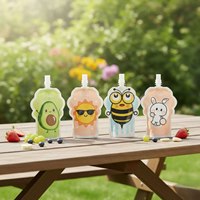 Sachets de purée de fruits réutilisables personnalisés avec bec verseur pour bébés, fabriqués en gros par le fabricant pour la nourriture pour enfants