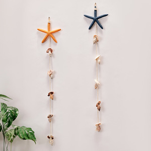 เปลือกหอยทะเลเมดิเตอร์เรเนียนและปลาดาวแขวนผนัง 4 ชิ้น ของตกแต่งเรซิ่นสำหรับห้องนั่งเล่น ห้องเด็ก - Product Image 3
