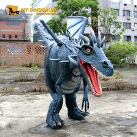Costume de dragon réaliste My Dino FDC016, costume de dragon bleu pour événements intérieurs/extérieurs
