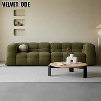 Canapé d'angle Chesterfield en tissu capitonné de style italien moderne haut de gamme Boba pour salon de luxe, villa, écologique