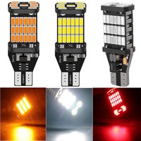 Ampoules LED intérieures de voiture 5W 4014 45SMD 921/912 T15, feux de recul Canbus T15, feux de stationnement et clignotants pour moto