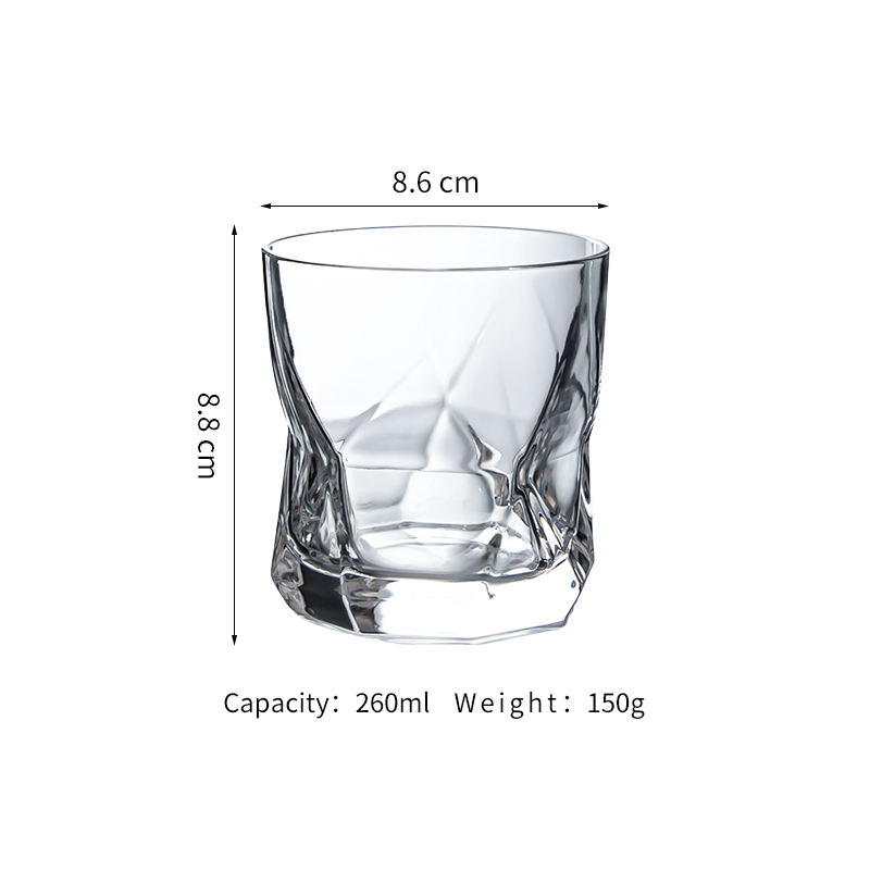 แก้วทรงเรขาคณิตสั้น