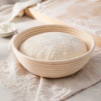 Panier de levage artisanal en rotin indonésien pour la fabrication de pain au levain et les boulangeries professionnelles