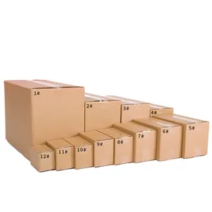 Kotak kemasan produk penjualan karton bergelombang tebal 3 5 7 ukuran kustom penyimpanan transportasi perlindungan ramah lingkungan komersial