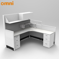 OMNI Bureau de travail pour une personne Bureau design moderne avec cloison en aluminium Mobilier d'exportation Acier Matériau métallique