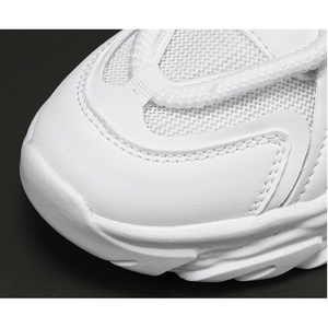 2025 Men's Summer Casual Sports Breathable Mesh PU Thick Sole <b>Height</b> <b>Increasing</b> Work Safety <b>Shoes</b> Black Breathable Mesh Design - Product Image 3